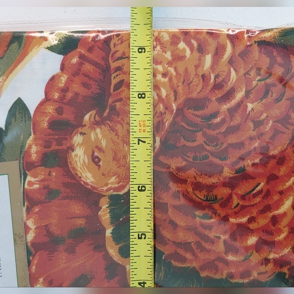 Bardwil Seasons Turkey Pumpkin Thanksgiving Table Cloth Rectangle 60"x 120" Vtg - Picture 4 of 10